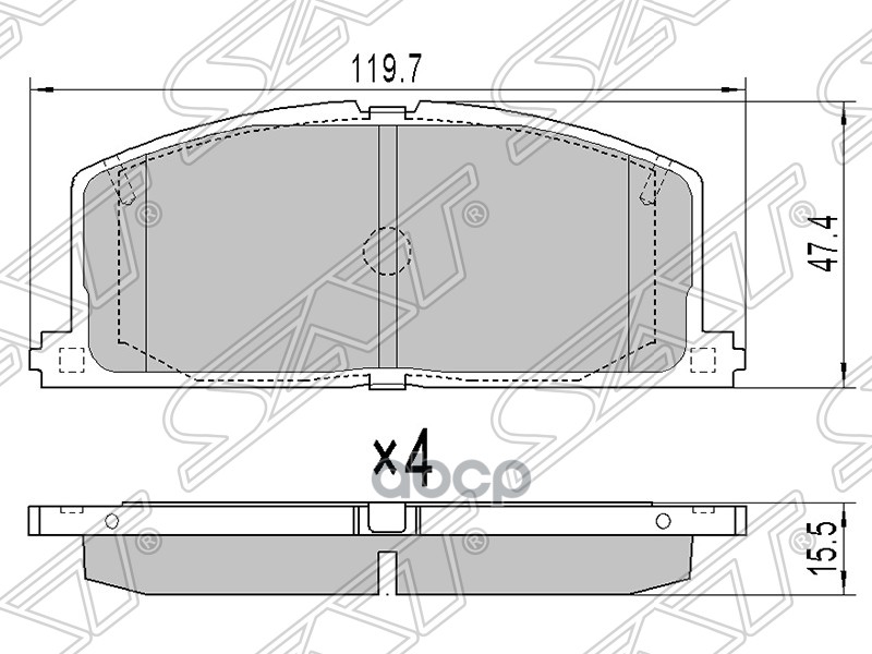 

Колодки Тормозные Перед Toyota Corolla/Sprinter/Raum/Spacio/Caldina Sat арт. ST04465YZZ50