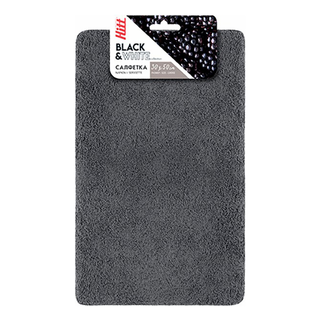 

Салфетка Hitt Black&White 30 х 50 см махровая, Черный