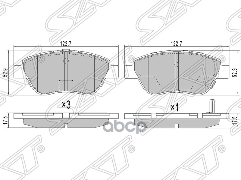 

Колодки Тормозные Перед Opel Corsa D 06-/Corsa C 06- Sat арт. ST1605258