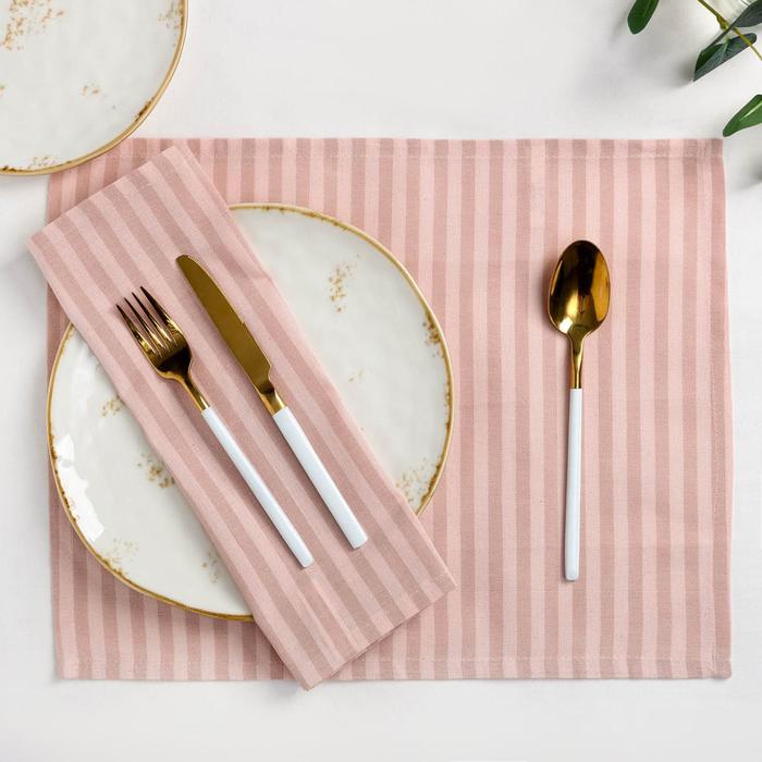 

Набор салфеток "Этель" 45х35 см - 2 шт, цв. пудровый, 100% хлопок, 163 г/м2, Этель: Pastel