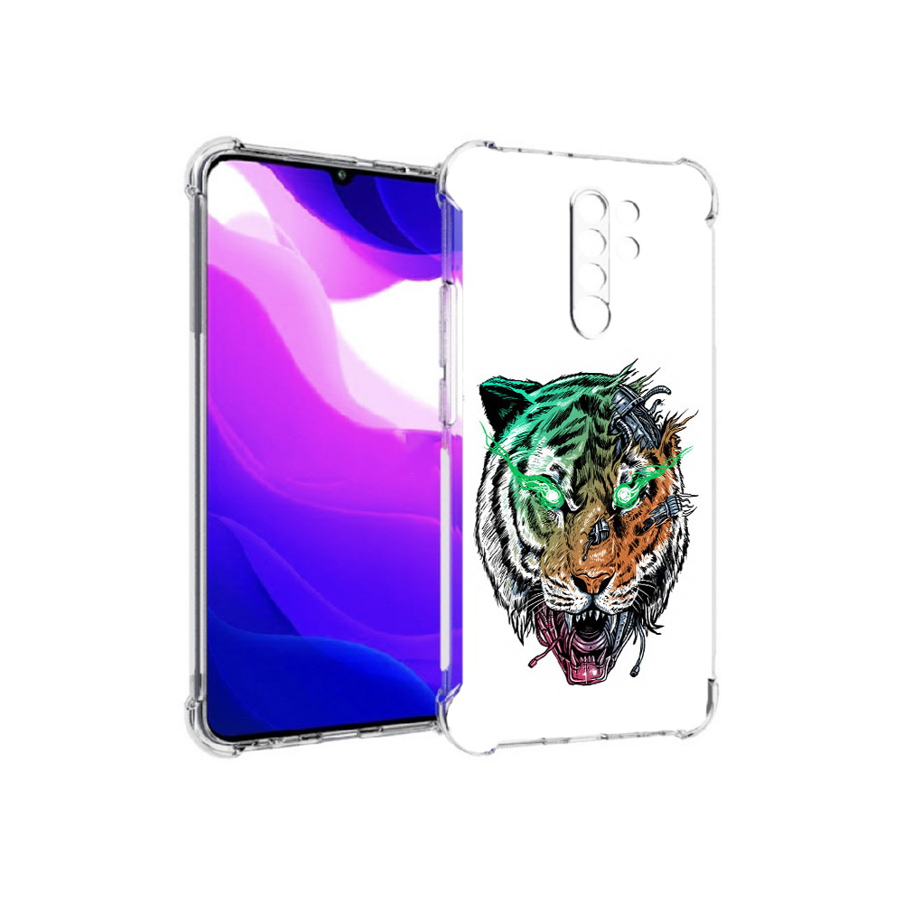 

Чехол MyPads Tocco для Xiaomi Redmi 9 робо-тигр (PT150826.259.584), Прозрачный, Tocco
