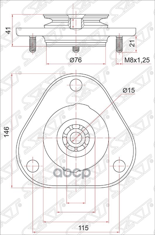 

Опора Передней Стойки Toyota Corolla/Fielder/Runx/Allex/Spacio/Verso/Prius/Will Vs/Wish 00