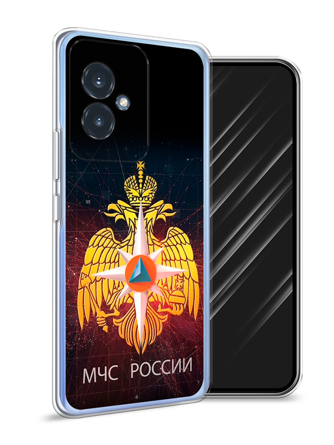 

Чехол Awog на Honor 100 "МЧС России", Черный;желтый;красный, 6122750-1