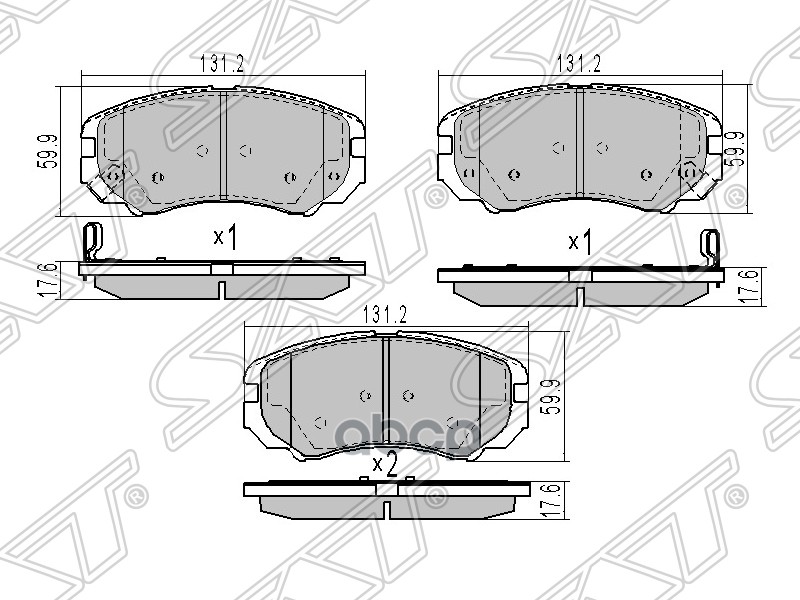 

Колодки Тормозные Перед Kia Soul 08- Sat арт. ST581011FE01