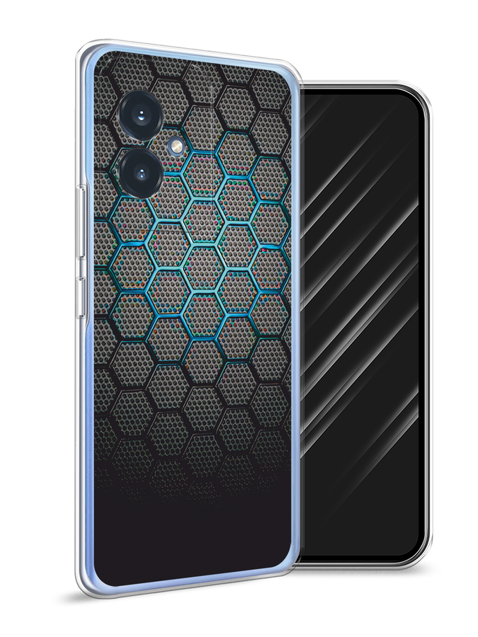 

Чехол Awog на Honor 100 "Бирюзовые соты", Бирюзовый;синий;черный, 6122750-1