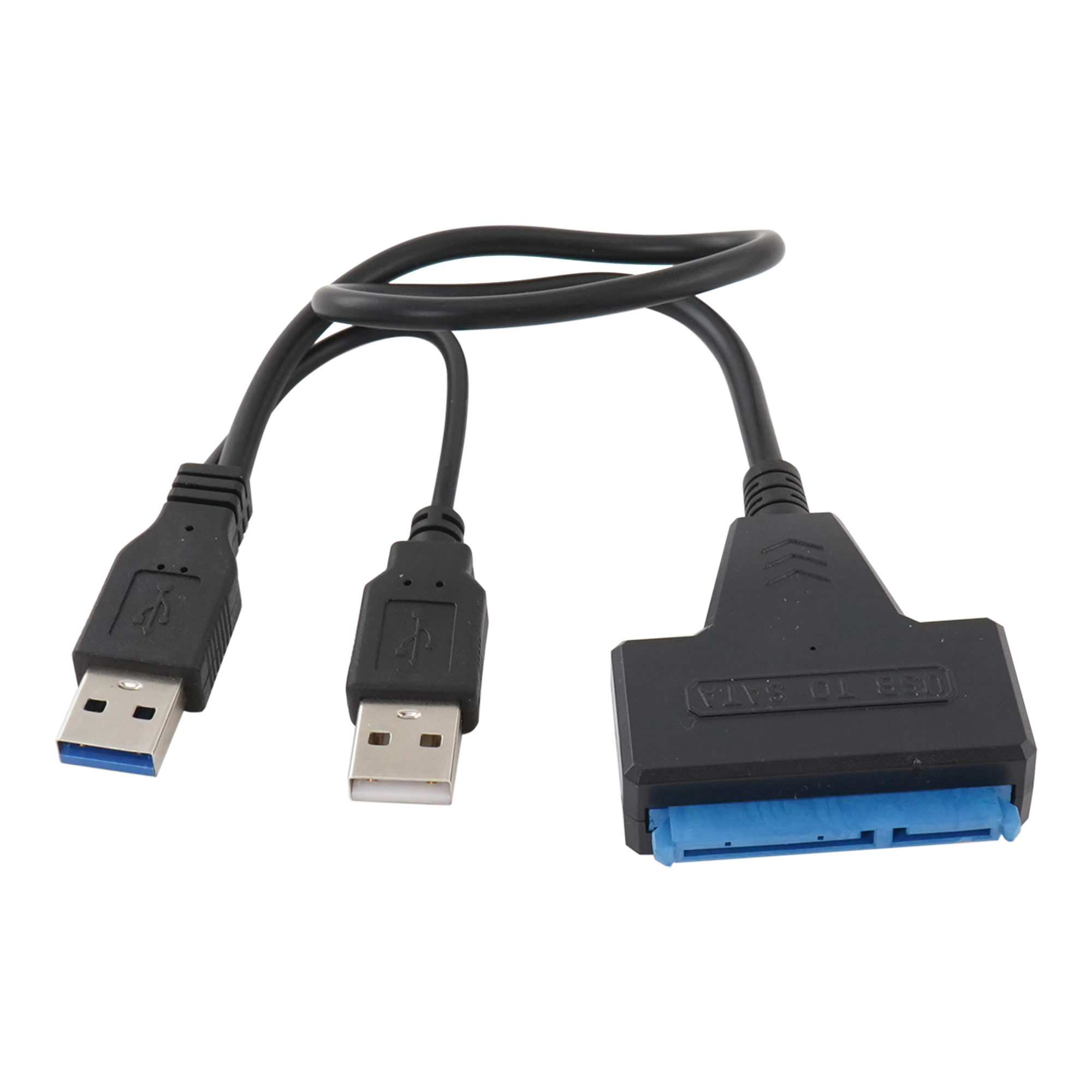 Переходник Azerty 2xUSB A-SATA 7+15 pin вилка-розетка м (023-9252)