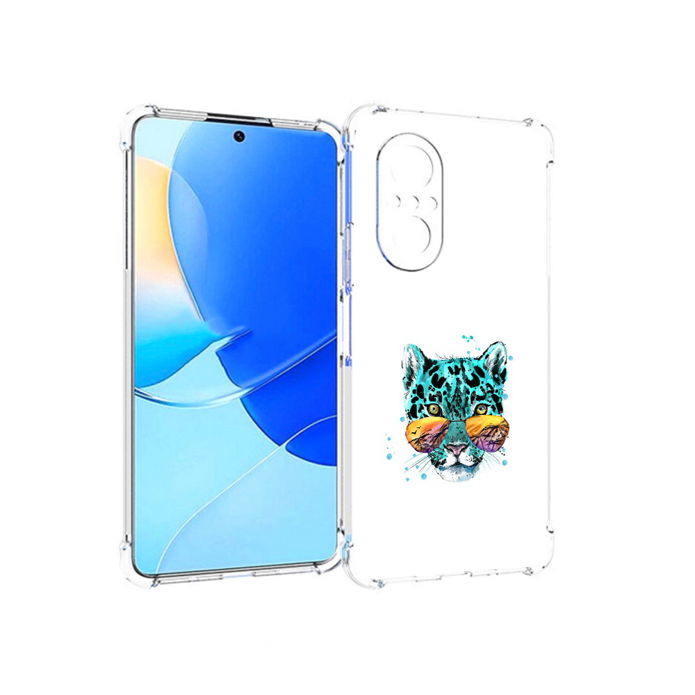 

Чехол MyPads Tocco для Huawei Nova 9 SE голубой лео, Прозрачный, Tocco