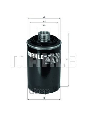 

Фильтр масляный KNECHT/MAHLE OC 456