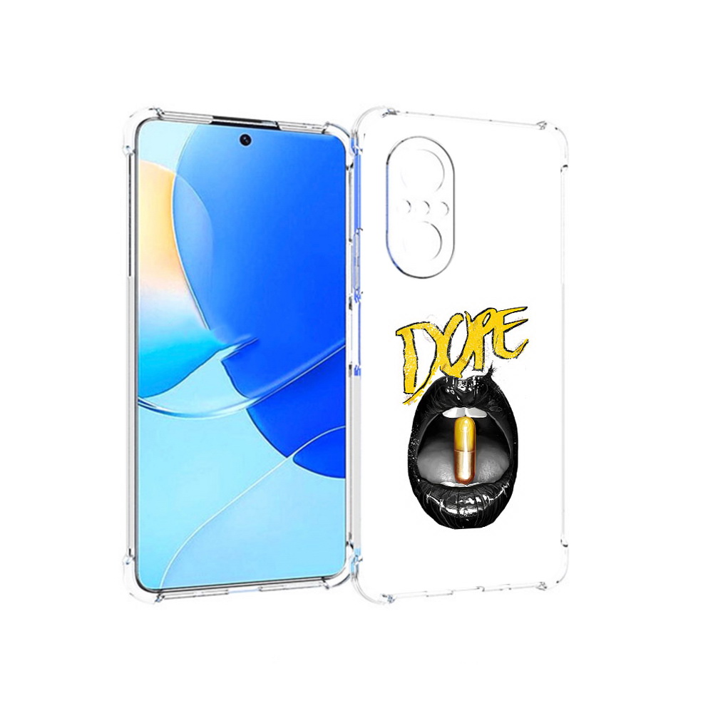 

Чехол MyPads Tocco для Huawei Nova 9 SE губы, Прозрачный, Tocco