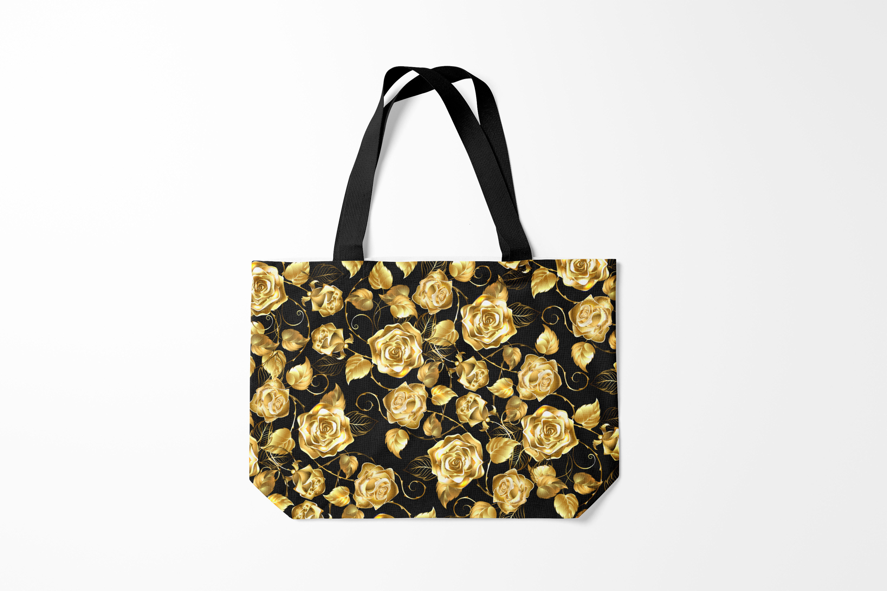 

Сумка шoппер унисекс Burnettie Цветы Golden Roses, черный, Цветы Golden Roses