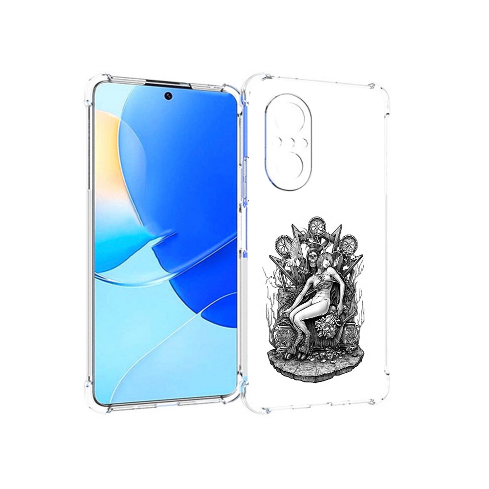 

Чехол MyPads Tocco для Huawei Nova 9 SE девушка на троне, Прозрачный, Tocco