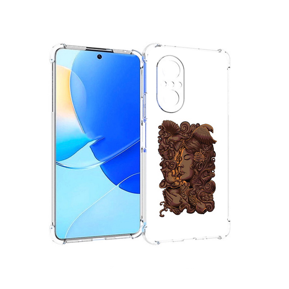 

Чехол MyPads Tocco для Huawei Nova 9 SE девушка с длинными волосами абстракция, Прозрачный, Tocco