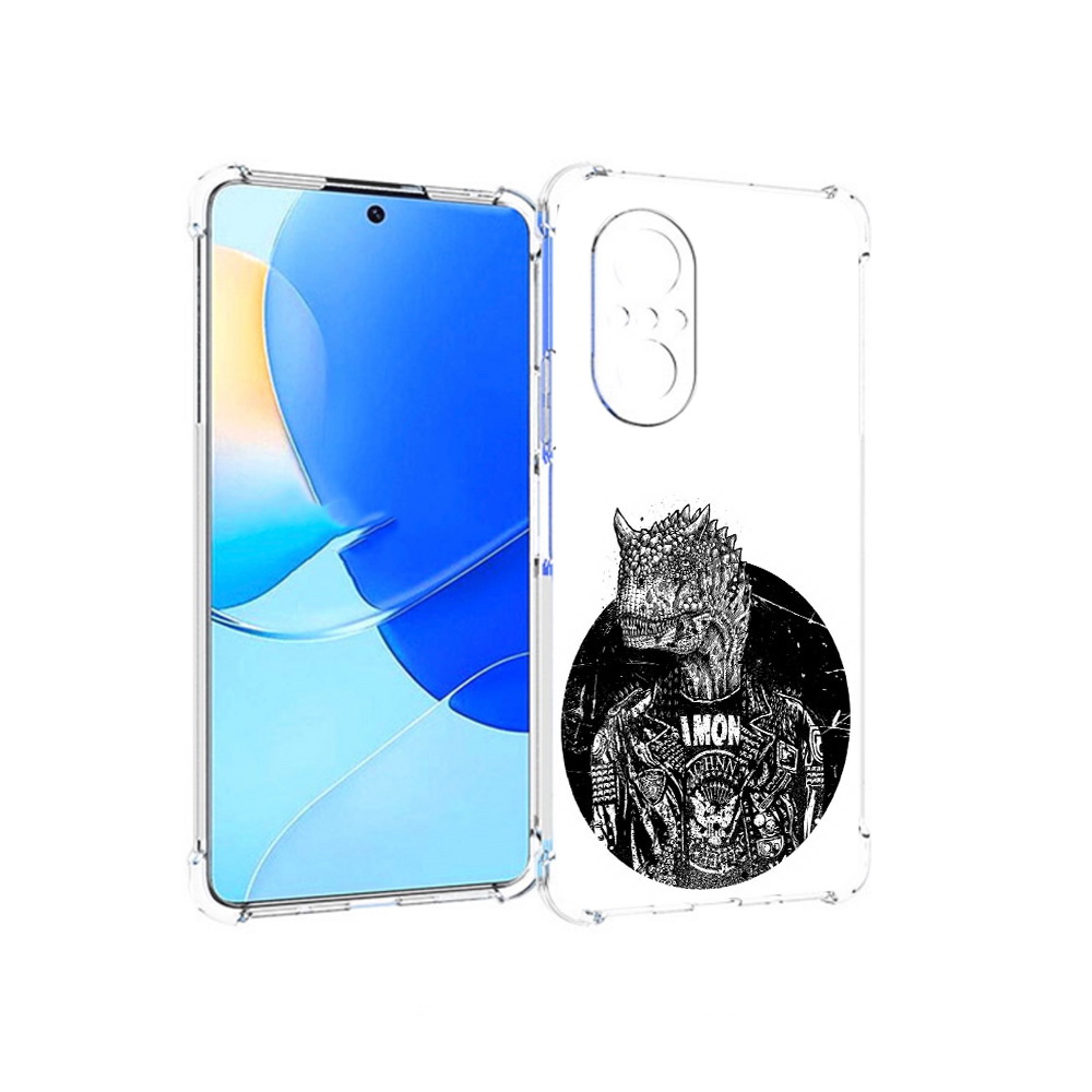 

Чехол MyPads Tocco для Huawei Nova 9 SE динозавр в куртке, Прозрачный, Tocco