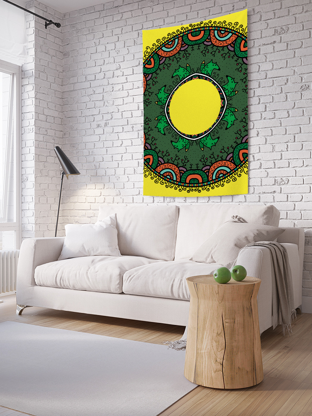 

Вертикальное фотопанно на стену JoyArty Орнаменты наив 150x200 см, Орнаменты наив