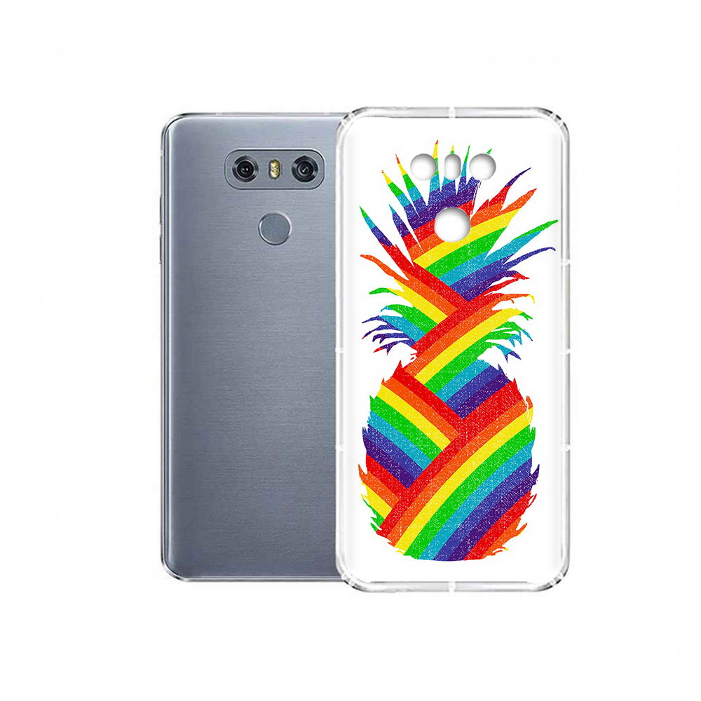 

Чехол MyPads Tocco для LG G6 радужный ананас, Прозрачный, Tocco