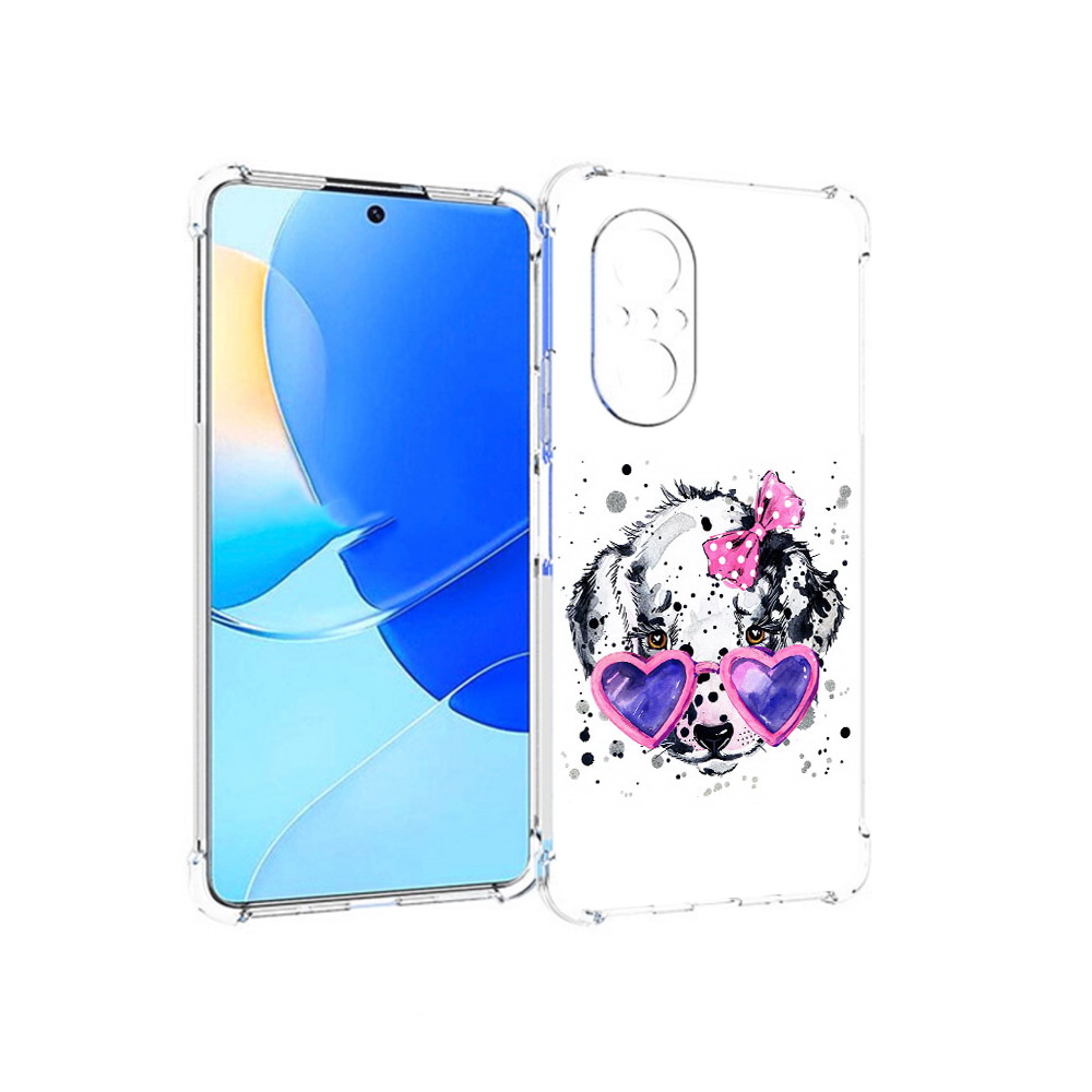 Чехол MyPads Tocco для Huawei Nova 9 SE долматинец в очках