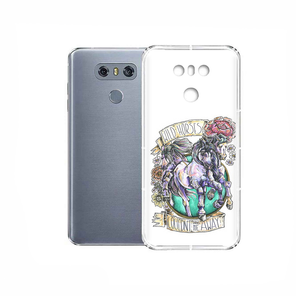

Чехол MyPads Tocco для LG G6 рисунок коней в цветах, Прозрачный, Tocco