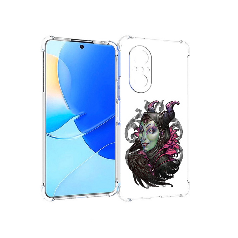 

Чехол MyPads Tocco для Huawei Nova 9 SE зеленая девушка с вороном, Прозрачный, Tocco