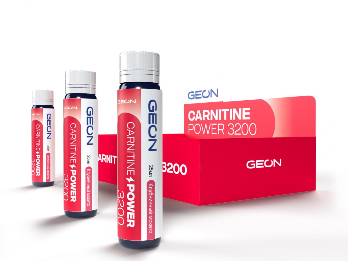 Жиросжигатель GEON CARNITINE POWER 3200 Клубничный мохито (25мл х 20шт.)