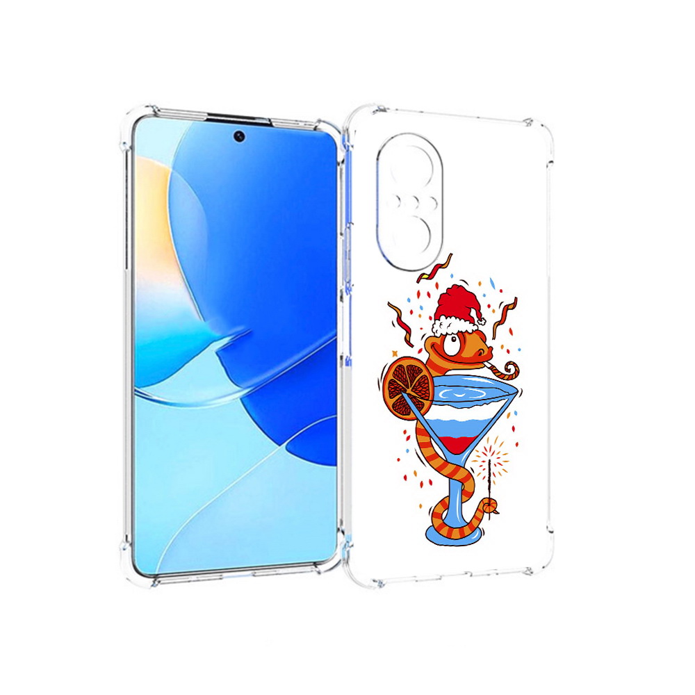 

Чехол MyPads Tocco для Huawei Nova 9 SE змейка, Прозрачный, Tocco
