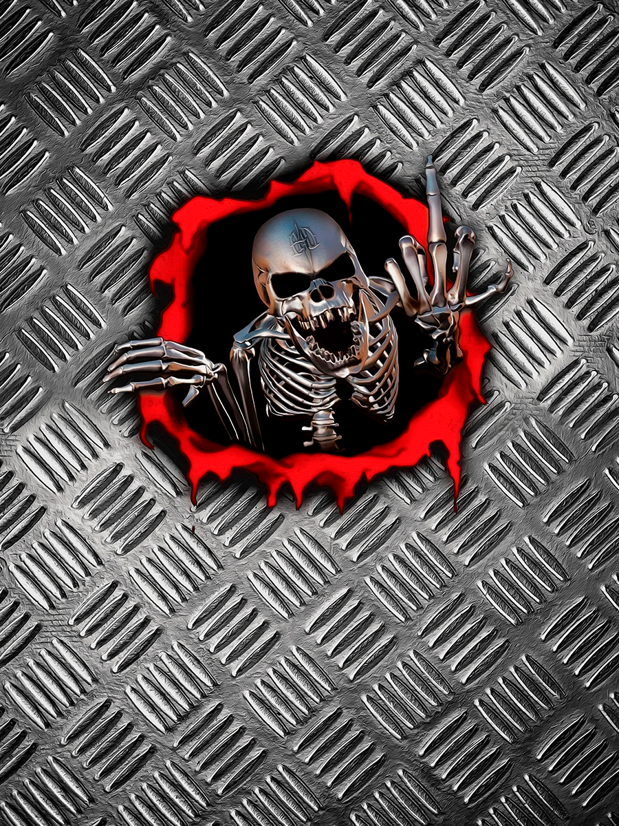 

Постер DRABS А3 скелет Metal