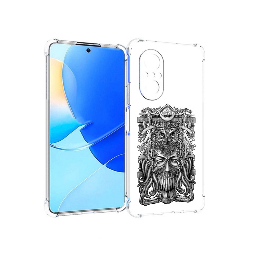 

Чехол MyPads Tocco для Huawei Nova 9 SE зубастая сова, Прозрачный, Tocco