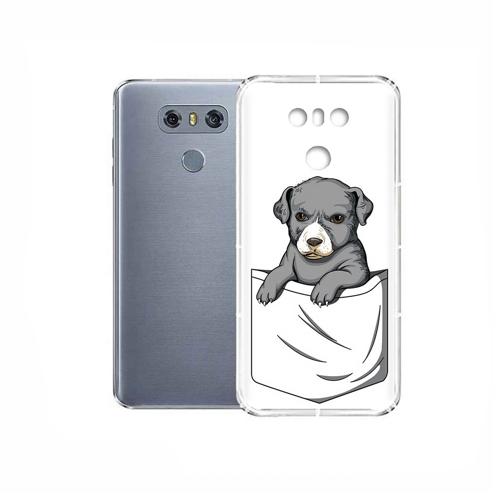 

Чехол MyPads Tocco для LG G6 собачка в кармане, Прозрачный, Tocco