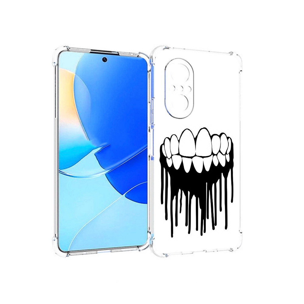 

Чехол MyPads Tocco для Huawei Nova 9 SE зубы, Прозрачный, Tocco