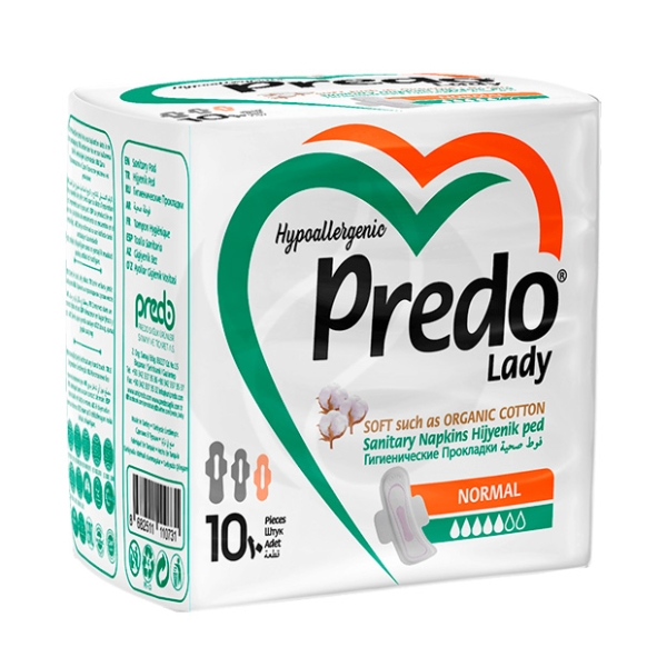 

Прокладки женские гигиенические Predo Lady Normal 10 шт, Белый