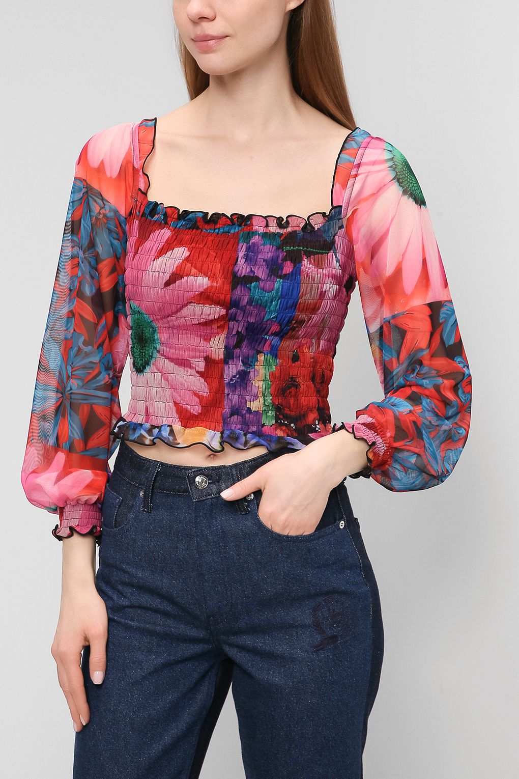 Блуза женская Desigual 22SWTK98 черная XS