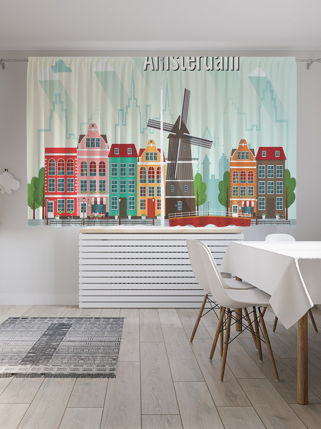 

Классические шторы JoyArty "Старый Амстердам", серия Oxford DeLux, 2 полотна 145x180 см, Старый Амстердам