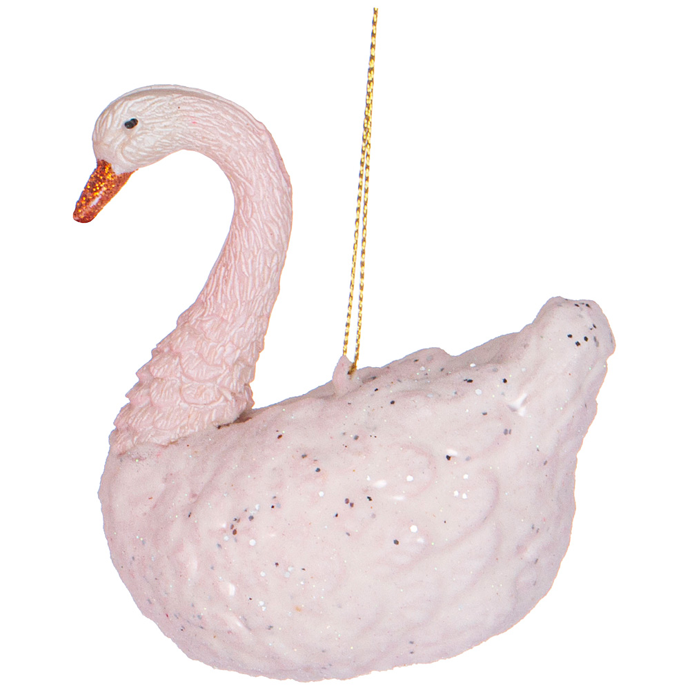 Елочная игрушка Lefard Лебедь 862-429 1 шт. розовый