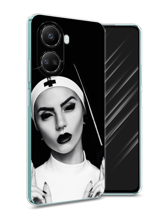 

Чехол Awog на Huawei nova 10 SE "Черная монашка", Серый;черный, 6109650-9