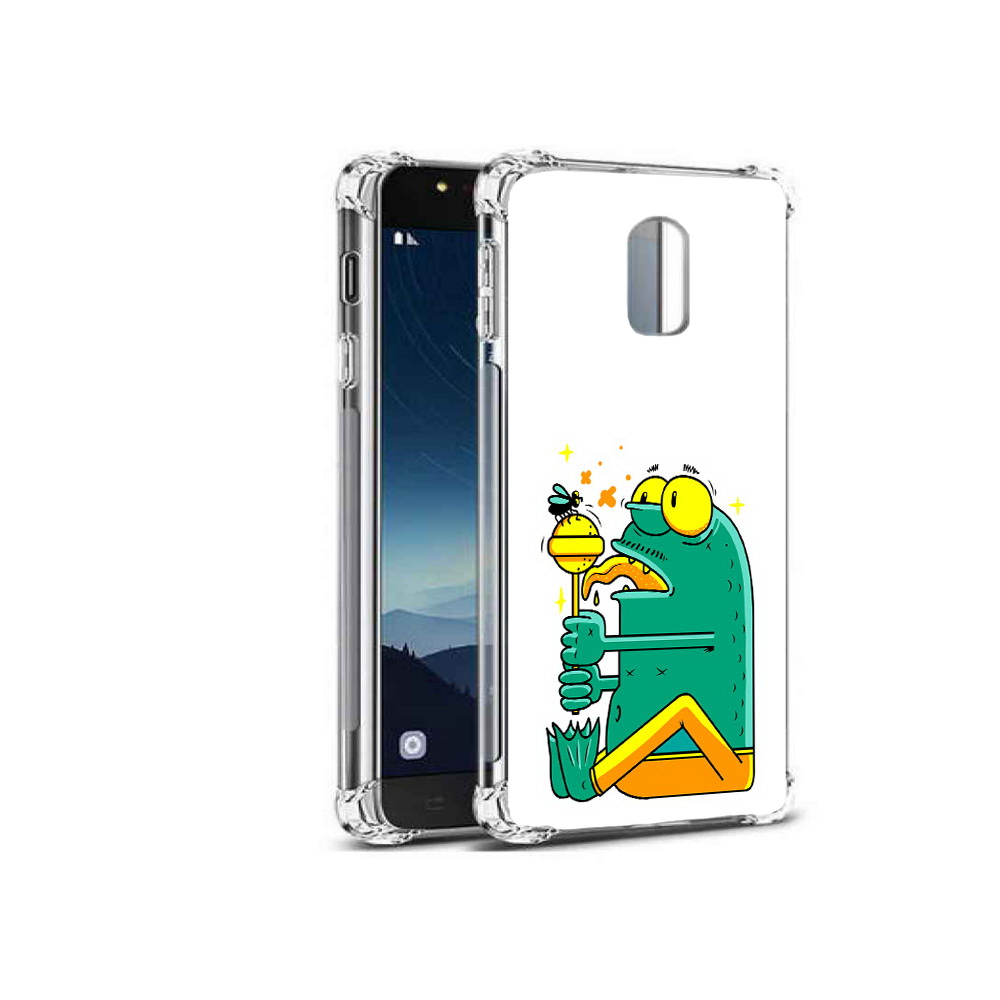 

Чехол MyPads Tocco для Samsung Galaxy C8 Зеленая лягушка с чупа чупсом (PT96288.518.85), Прозрачный, Tocco