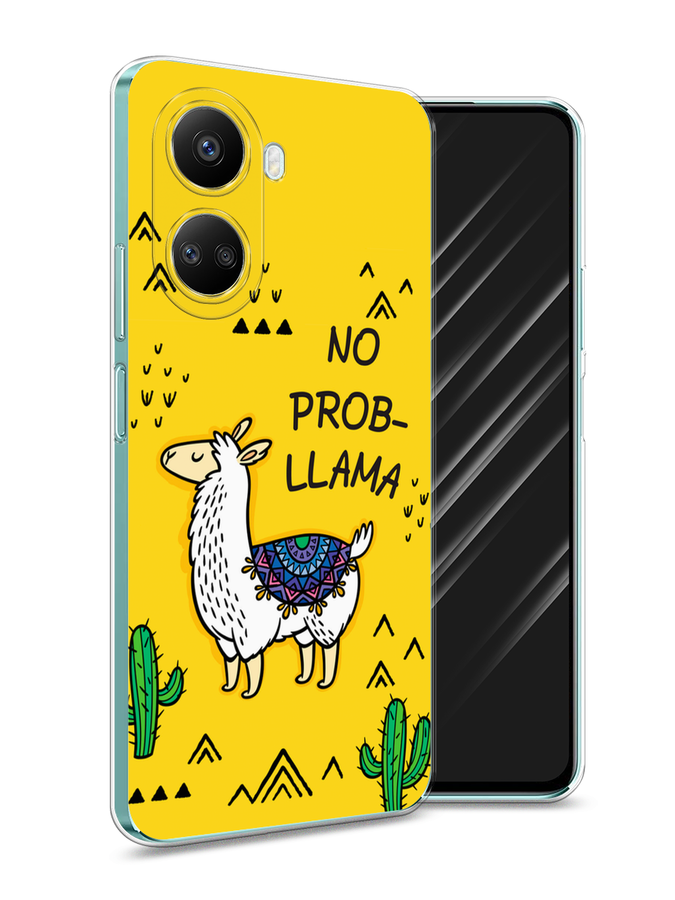 

Чехол Awog на Huawei nova 10 SE "No probLLama", Желтый;черный;синий, 6109650-2