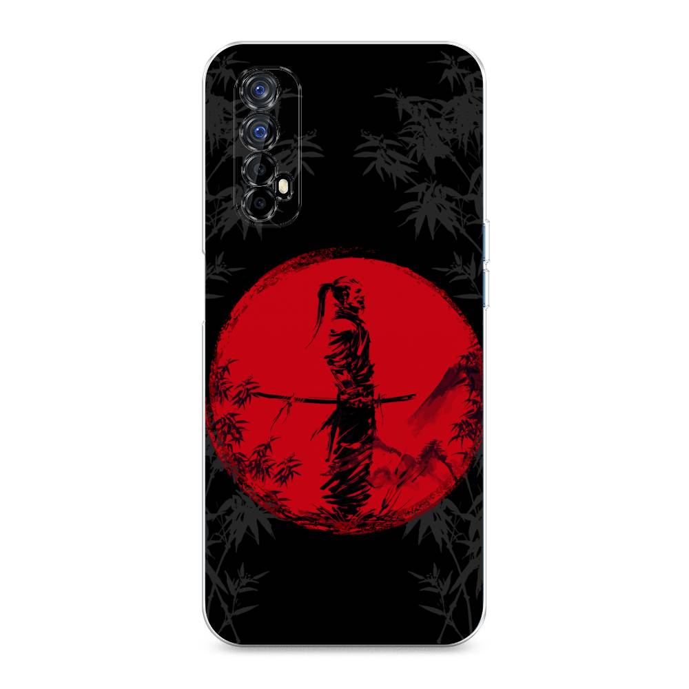 

Чехол на Oppo Realme 7 "Самурай на красном фоне", Черный;красный;серый, 254150-4