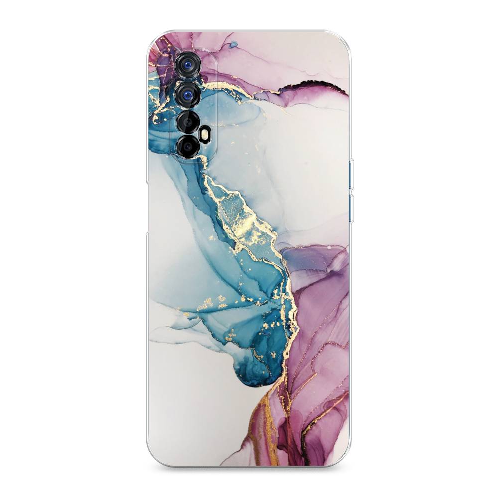 

Чехол на Oppo Realme 7 "Розовые разводы рисунок", 254150-3