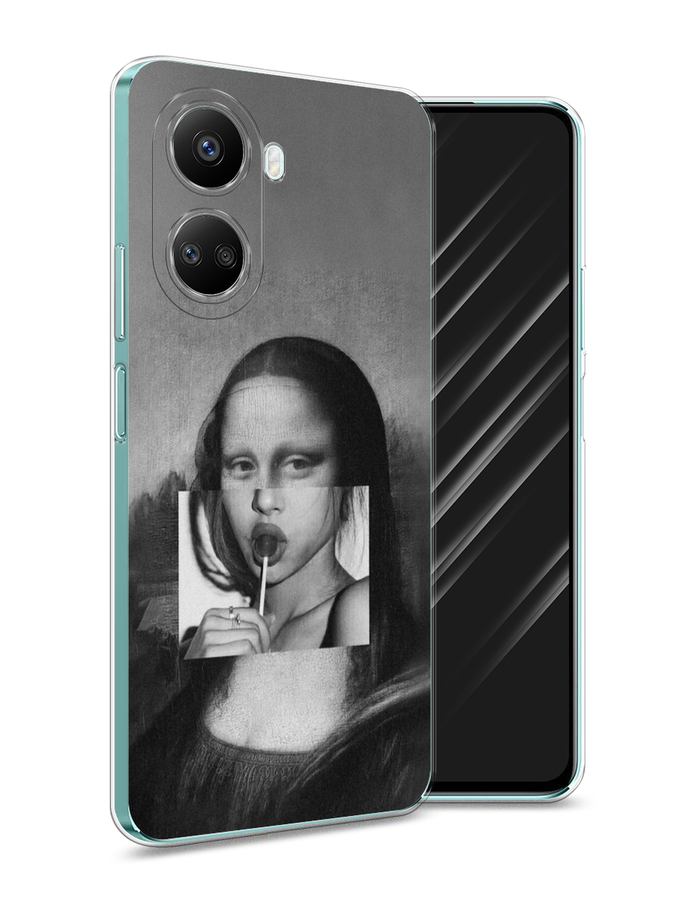 

Чехол Awog на Huawei nova 10 SE "Mona Lisa sucking lollipop", Серый, 6109650-9