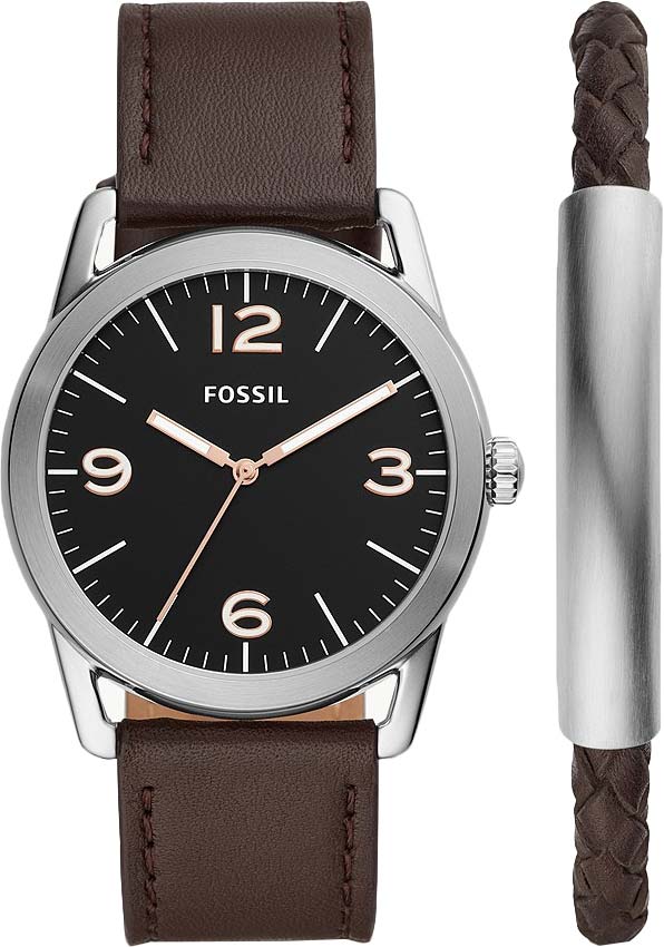 фото Наручные часы мужские fossil bq2465set коричневые