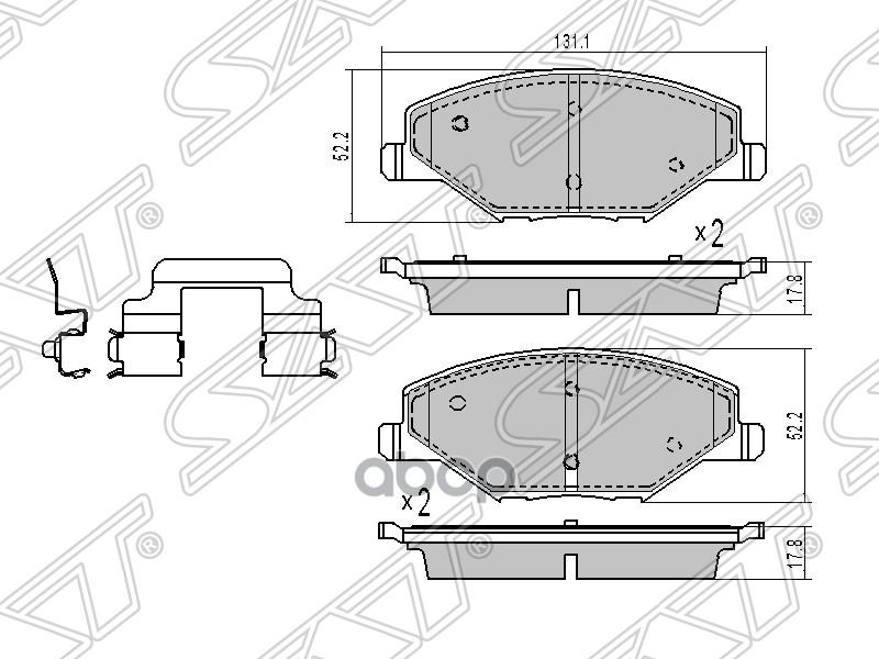 Колодки Тормозные Перед Vag Rapid 12-/Polo 10- Sat арт. ST6RU698151