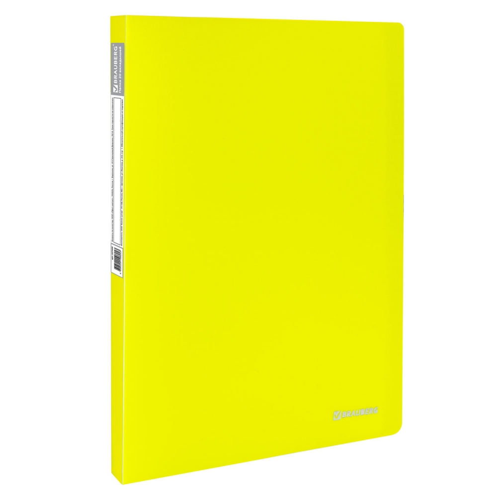 

Набор из 6 шт, Папка 20 вкладышей Brauberg Neon (227449), Желтый
