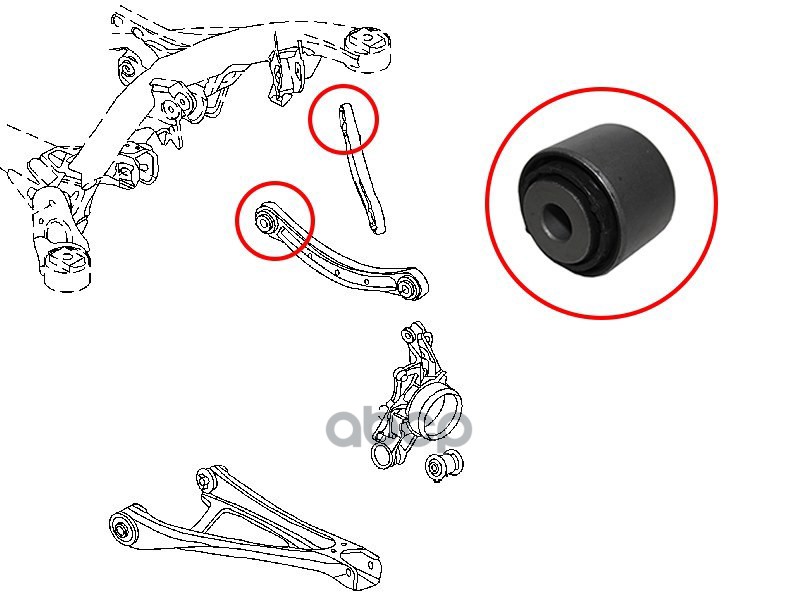 фото Сайлентблок заднего поперечного рычага (внутр) audi q7 06-15/volkswagen touareg 03- sat ар