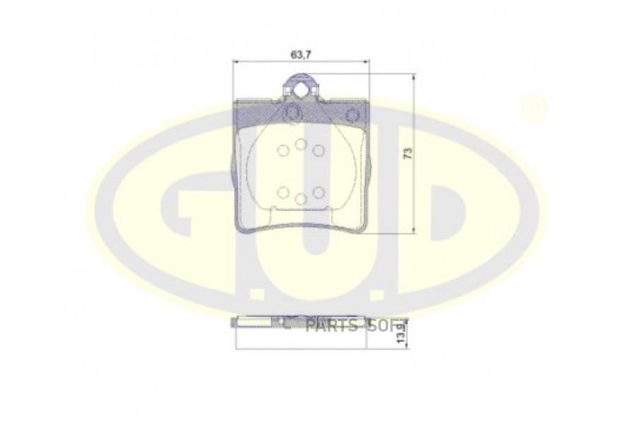 

Тормозные колодки G.U.D. задние дисковые GBP067800