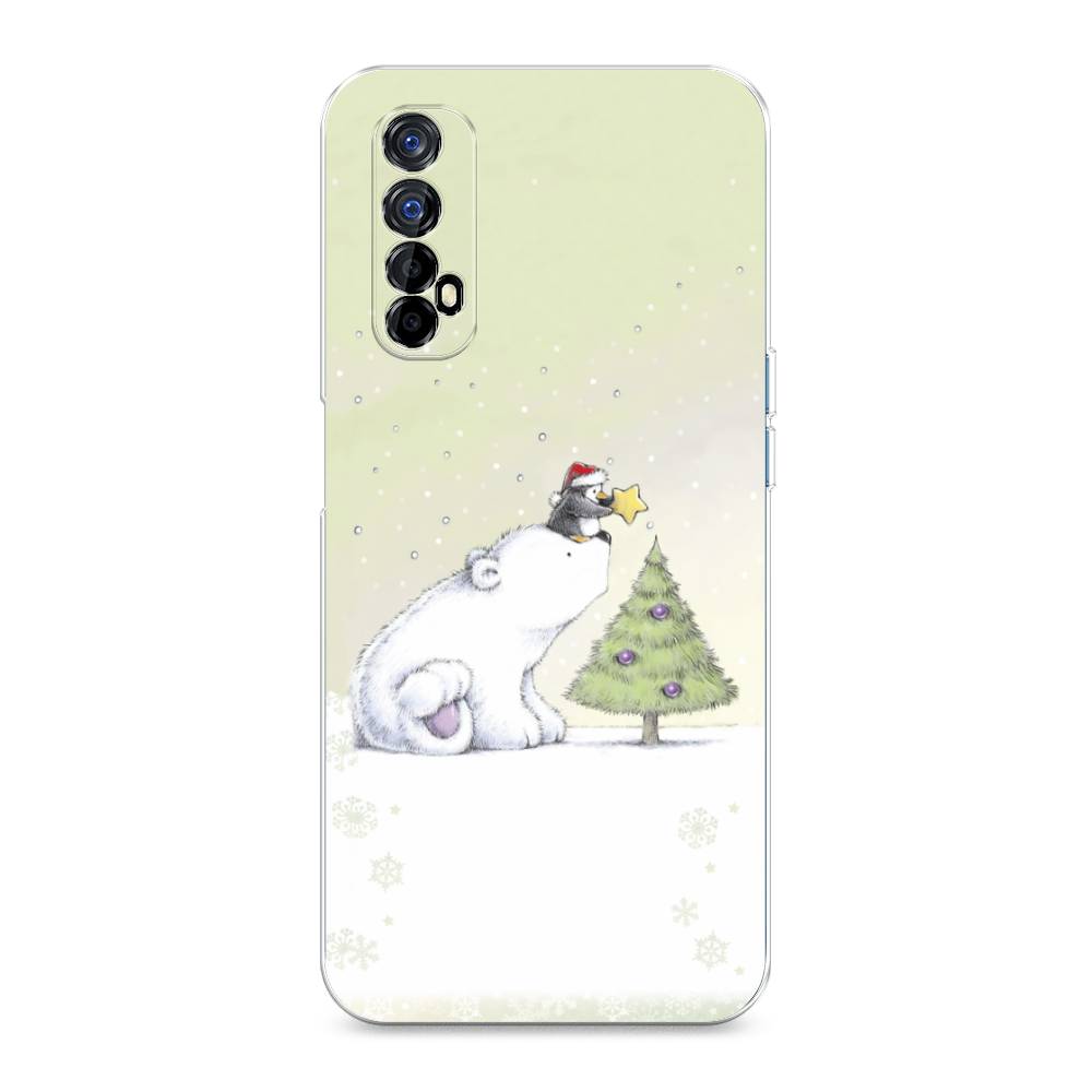 

Чехол на Oppo Realme 7 "Украшение елки", Белый;бежевый, 254150-5