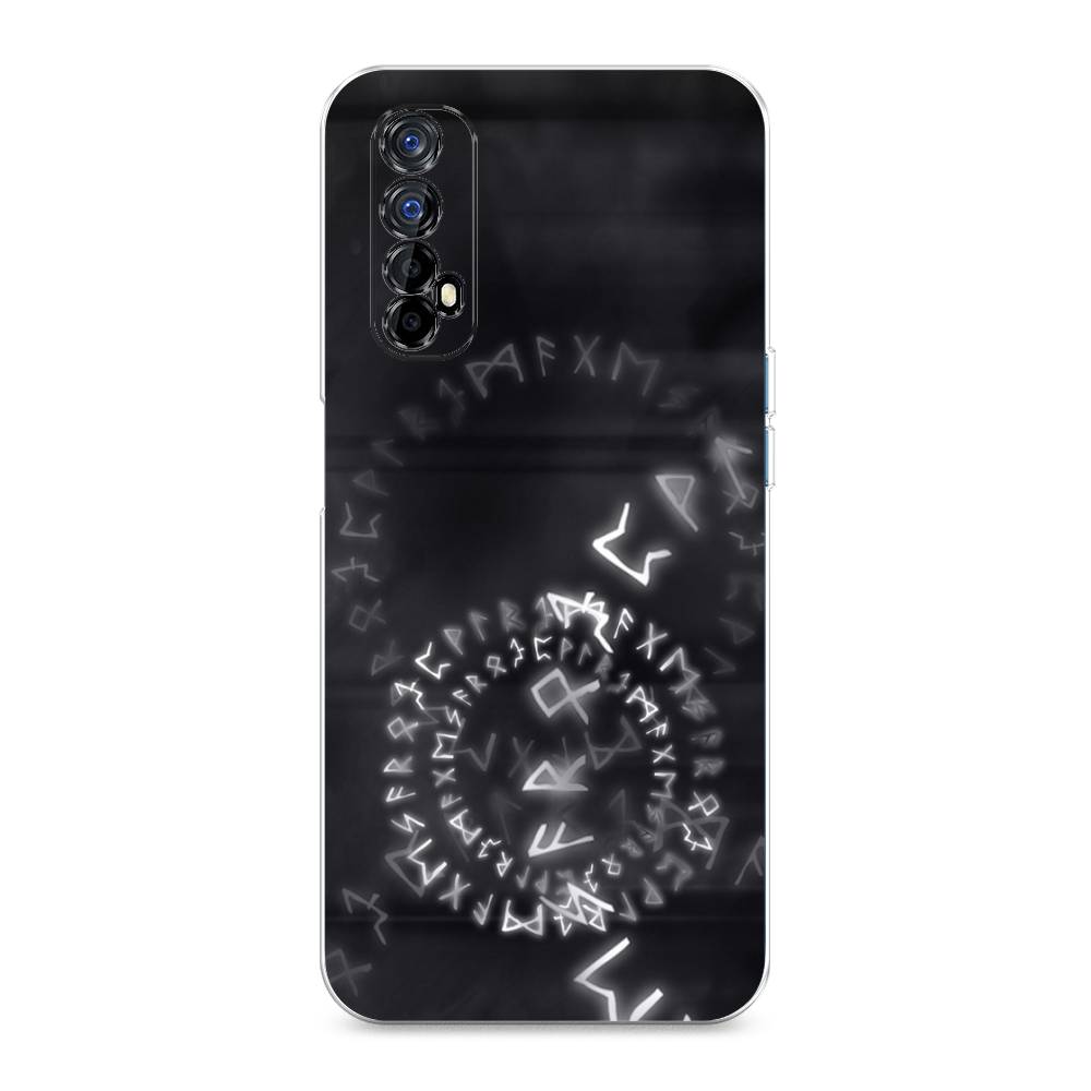 

Чехол на Oppo Realme 7 "Руны", Серый;черный, 254150-3