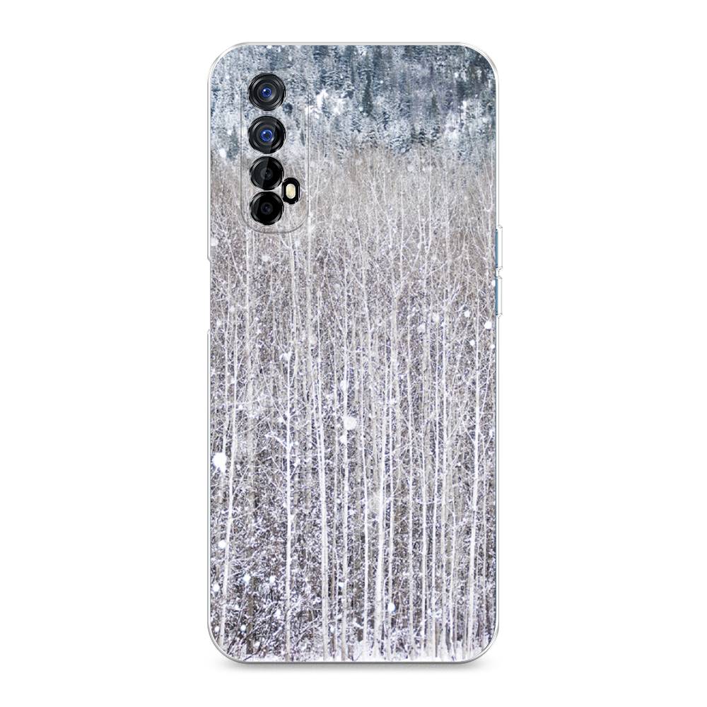 

Чехол на Oppo Realme 7 "Снежный лес", Бежевый;серый;белый, 254150-5