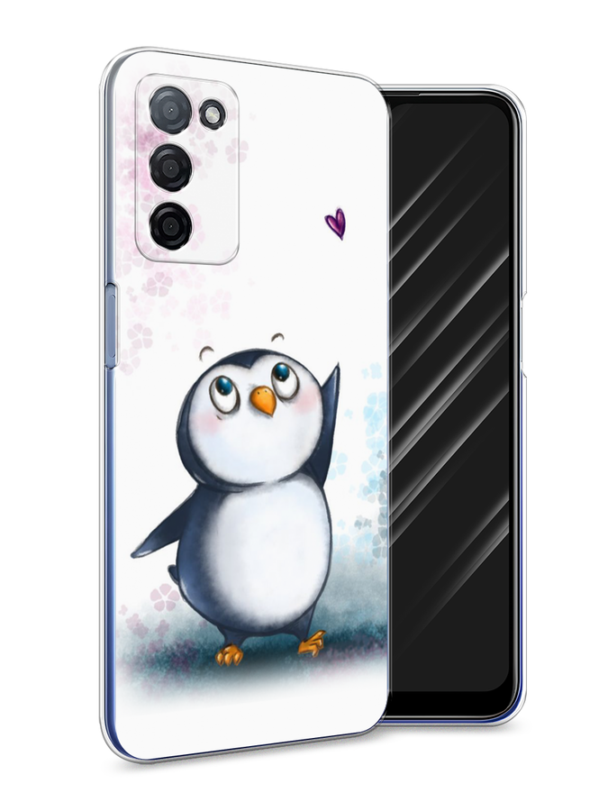 

Чехол Awog на Oppo A55s 5G "Пингвин и сердечко", Разноцветный, 2510150-1