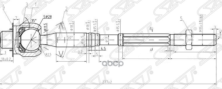 

Тяга Рулевая Toyota Hilux/Surf/4runner/Land Cruiser Prado/Lexus Gx470 02- Sat арт. ST45503