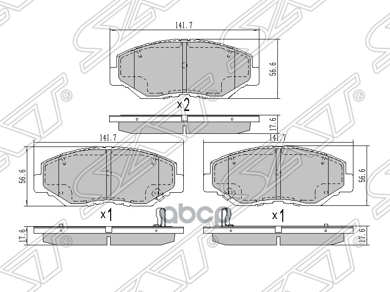 

Колодки Тормозные Перед Honda Accord Cl 2/4 Vti Sat арт. ST45022SDCA10