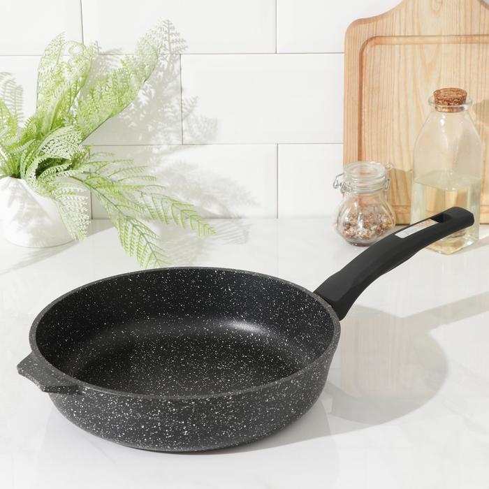 

Сковорода Гранит black. Induction Pro, d=26 см, пластиковая ручка, цвет чёрный, Черный